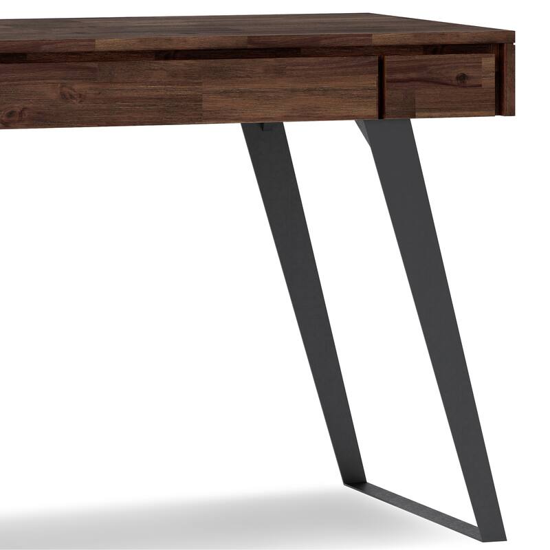 WYNDENHALL Mitchell SOLID ACACIA WOOD Modern Industrial 44 inch Wide Small Desk