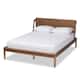 Sadler Mid-Century Ash Walnut Finish Wood Platform Bed - Walnut - Full