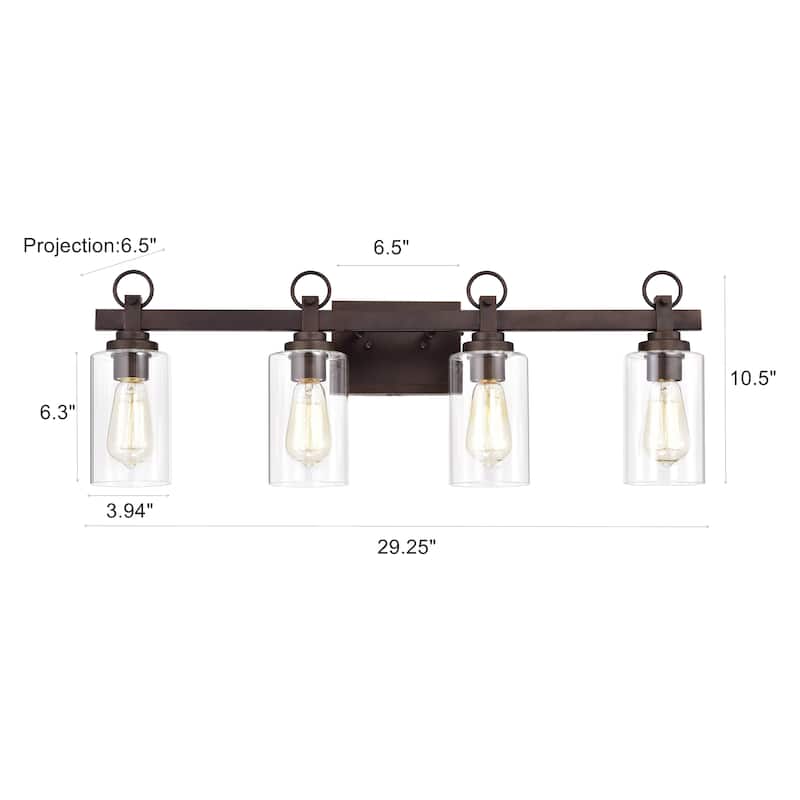 4-light Oil Rubbed Bronze Bath/ Vanity Light