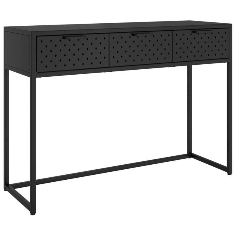 vidaXL Console Table Entryway Table Hall Narrow Side Table with Drawer Steel