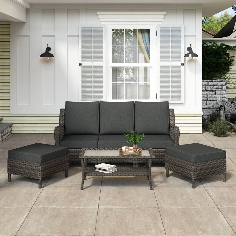 Patio Furniture Outdoor Conversation Set 6 Pieces