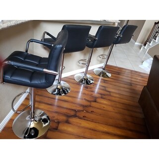 Black Adjustable Retro Bar Stool