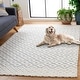 preview thumbnail 7 of 19, SAFAVIEH Handmade Marbella Muyesser Boho Geometric Wool & Viscose Rug 8' x 10' - Blue/Ivory - Rectangle