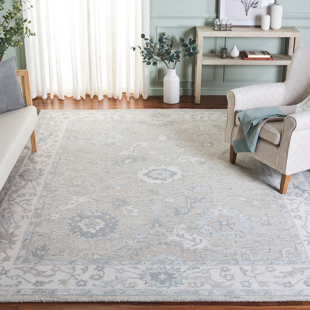 SAFAVIEH Handmade Ebony Yulija Modern & Contemporary Wool Rug