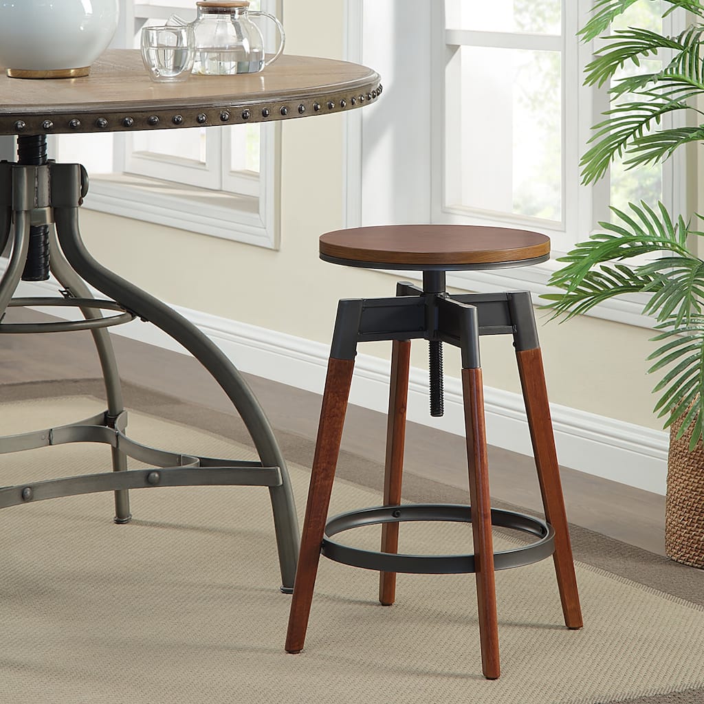 Azalea Park Modern Wood Adjustable Swivel Counter Stool - 13.98 W x 13.98 D x 24.29-29.21 H"