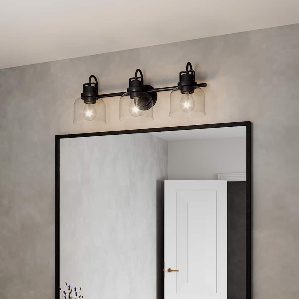 Brio Lighting Brighton Farmhouse 3-Light Dimmable Bathroom Vanity Light