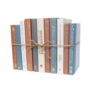 Decorative Books - Sea Coral Book Bundle - 1 Foot of Blue Books