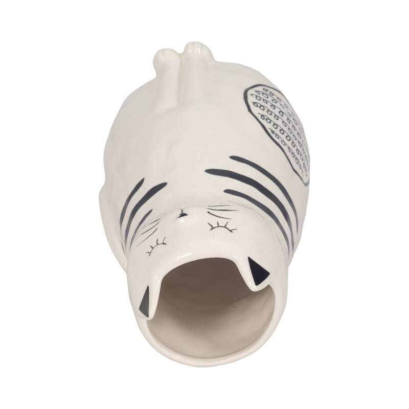 Sagebrook Home Black and White Ceramic Cat Figurine
