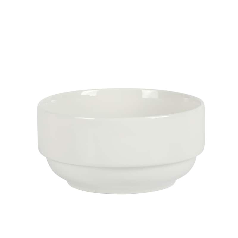 Gibson Home Rothernberg 16 Piece Stackable Porcelain Plates and Bowls Dinnerware Set