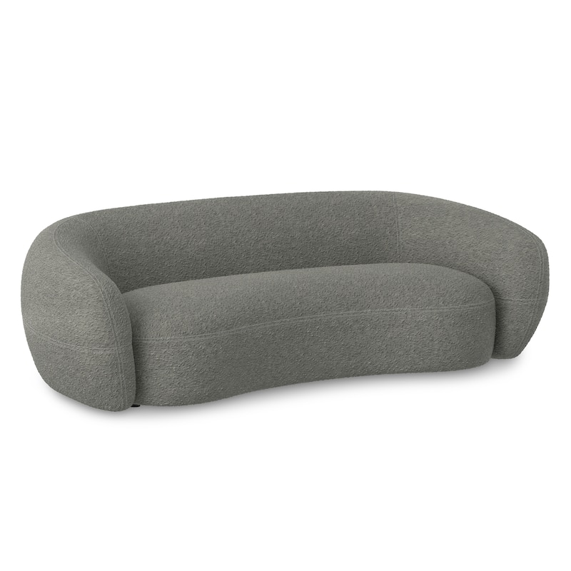 WYNDENHALL Cara 89 inch Wide Contemporary Sofa in Vanilla Cream Boucle Performance Fabric - 88.5" W x 39.25" D x 28.75" H