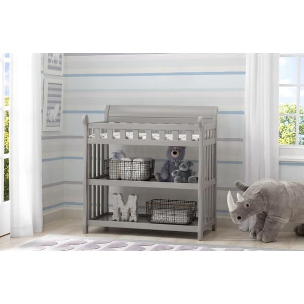 slide 2 of 4, Delta Children Wooden Changing Table, Grey