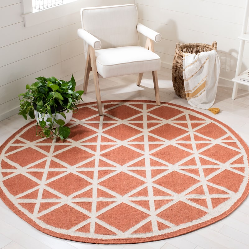 SAFAVIEH Handmade Flatweave Dhurries Vistina Modern Moroccan Wool Rug
