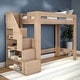 preview thumbnail 11 of 14, Olympic Twin XL Loft Bed with Ladder Embossed Natural
