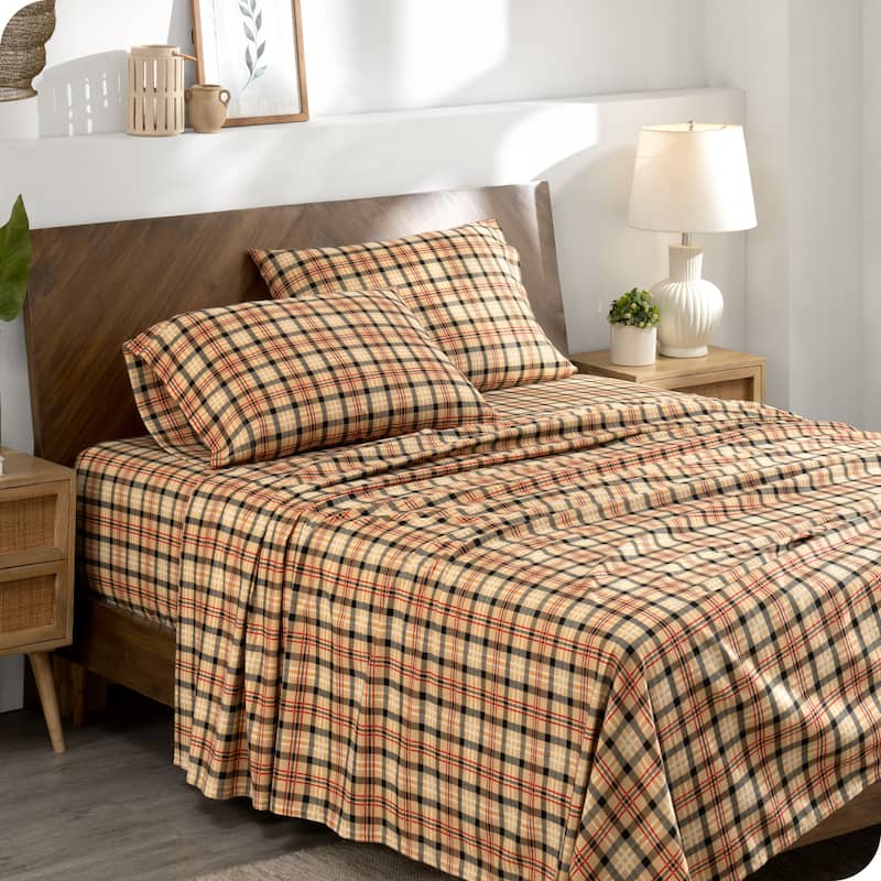 Bare Home Cotton Flannel Sheet Set - Velvety Soft Heavyweight