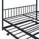 preview thumbnail 13 of 43, Metal Adorable House Full Size House Bed with Twin Size Trundle Bed,Kids and Baby