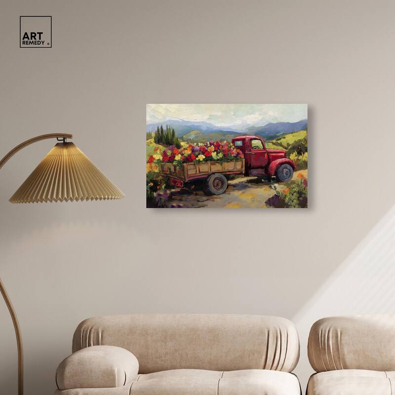 Flowers in Transit I Canvas by Art Remedy, Gallery Wrapped