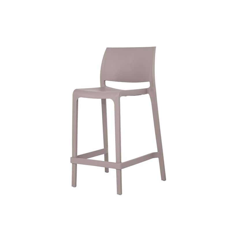 Sensilla Resin Stackable Counter-height Bar Stools, Set of 2