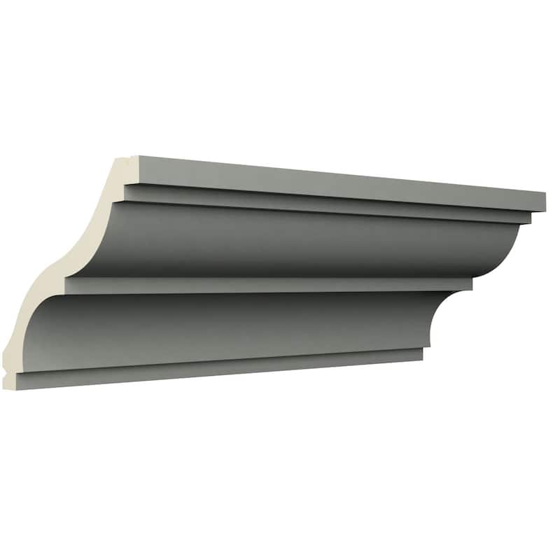 2 3/8"H x 2 3/8"P x 3 3/8"F x 96"L Isabel Crown Moulding - 1-Pack