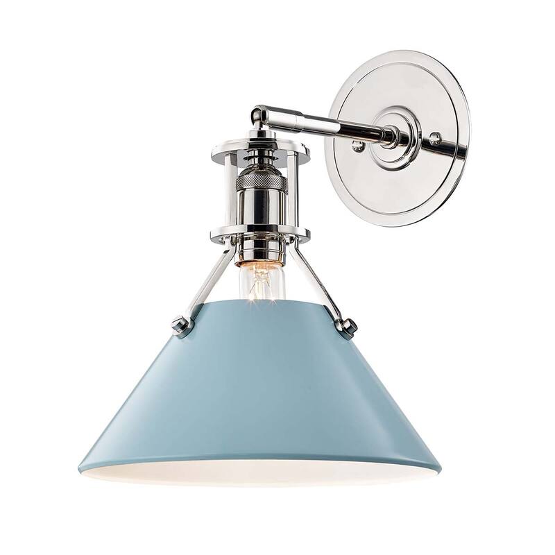Hudson Valley Lighting Painted No.2 Single Light 11" Tall Wall Sconce - Polished Nickel