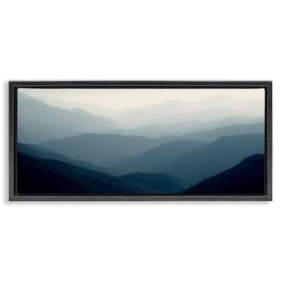 Stupell Foggy Blue Mountains Framed Floater Canvas Wall Art Design By Gemma Bardot