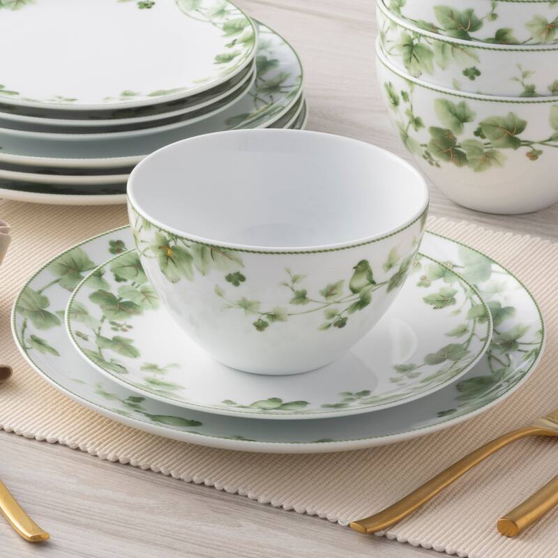 Ivy Whisper 12-Piece Dinnerware Set, Service for 4