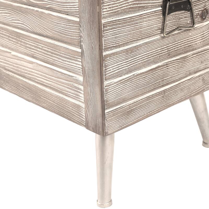 Natural Wood Upholstered Bedroom and Entryway Storage Bench - 20.25" H x 47.38" W x 15.81" W
