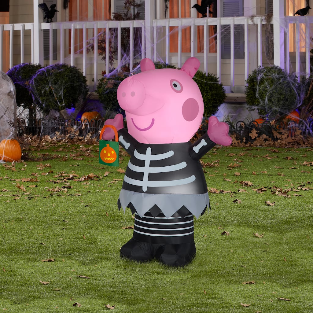 Airblown Inflatable Peppa Pig in Skeleton Costume