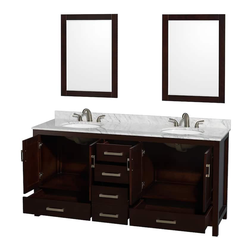 Wyndham Collection WCS141472DUNOM24 Sheffield 72" Free Standing Double