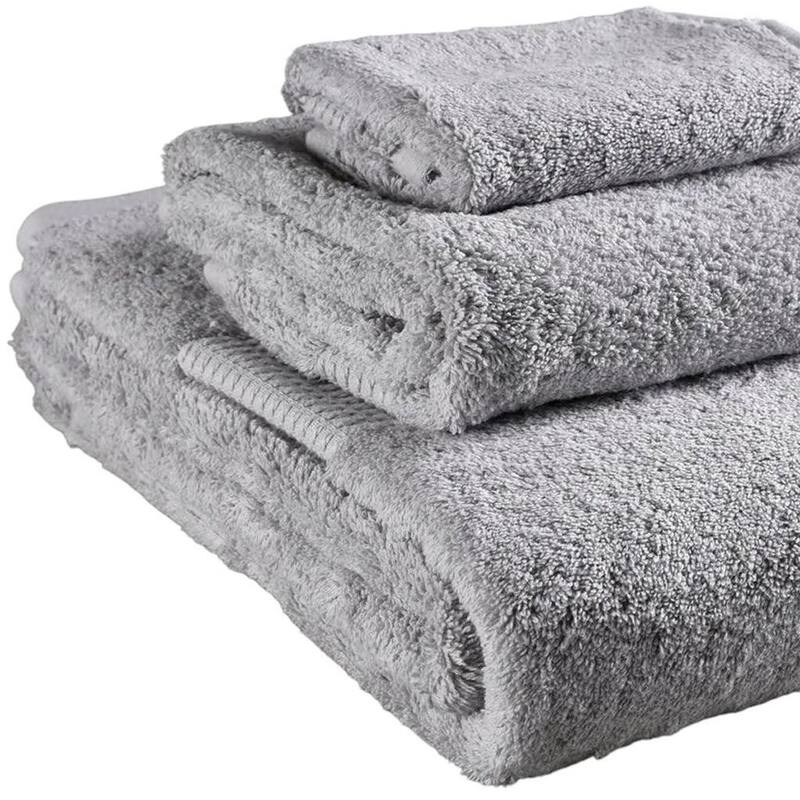 HomeRoots Set of Three Light Gray Cotton Quick Dry Terry Cloth Towels - 54.00' X '30.00' X '1.00
