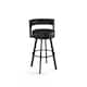 Option Charcoal Black Faux Leather / Black Metal