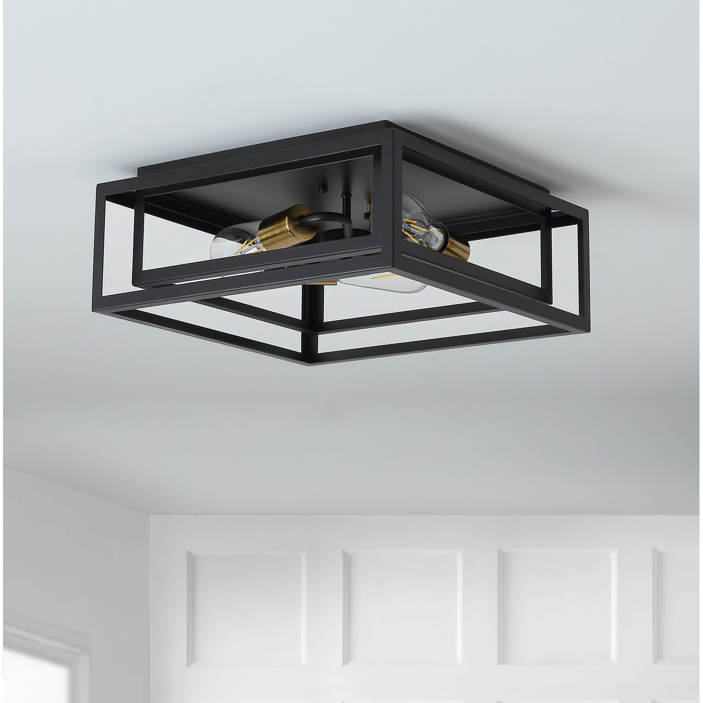 Cage flush mount ceiling light cheap