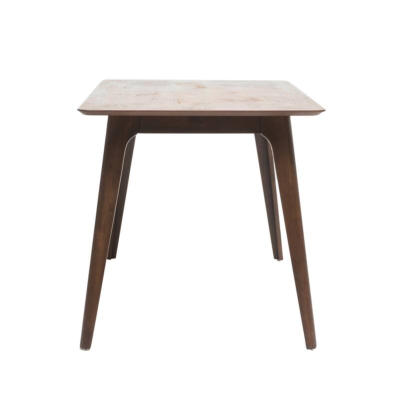 5-Piece Solid Wood Dining Table Set with 4 Upholstered Chairs