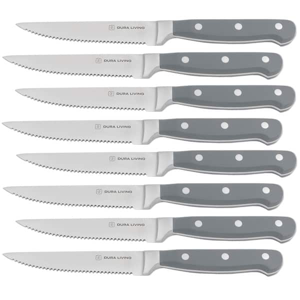 Dura Living Signature Forged High Carbon 8-Piece Steak Knife Set - Grey - 8 Piece