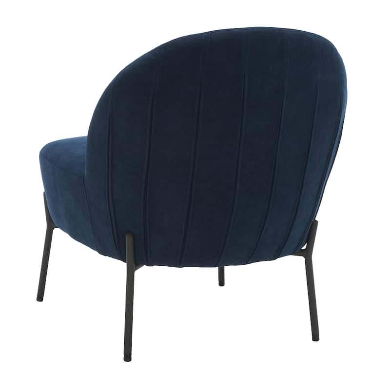 SAFAVIEH Geena Petite Velvet Slipper Chair - 21 In. W x 26 In. D x 26 In. H - 21Wx26Dx26H