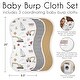 preview thumbnail 6 of 4, Red and Blue Truck Collection Absorbent Burp Cloths (3 Pack Set) - Grey Yellow Orange Brown Black and White Transportation