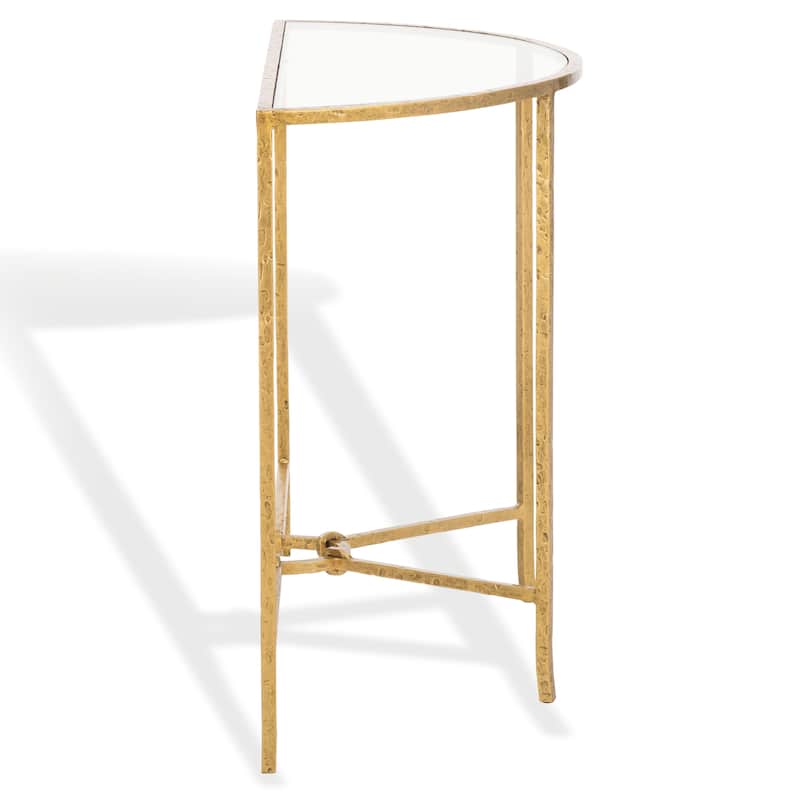 SAFAVIEH Couture Tauri Forged Metal Half Moon Console Table - 37"W x 16"D x 30"H