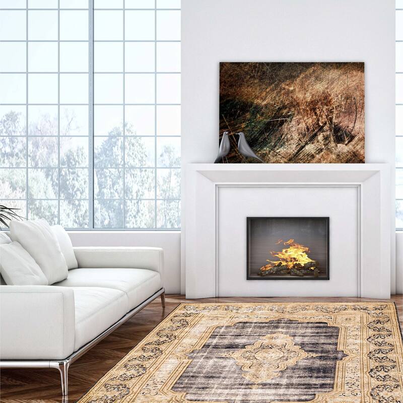 ECARPETGALLERY Hand-knotted Antalya Vintage Dark Grey Wool Rug - 8'6 x 13'1