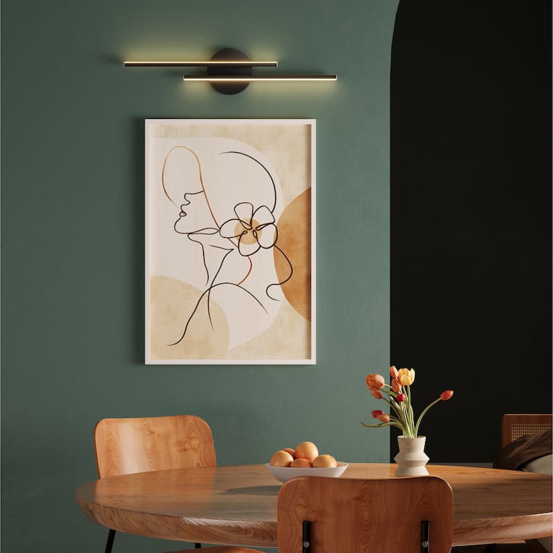 Modern Fixtures 21" Bathroom Vanity Lights Over Mirror Wall Sconce