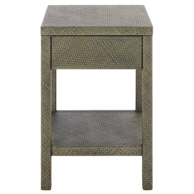 SAFAVIEH Home Epke 1-Drawer 1-Shelf Accent Table - 17"W x 15"D x 24"H