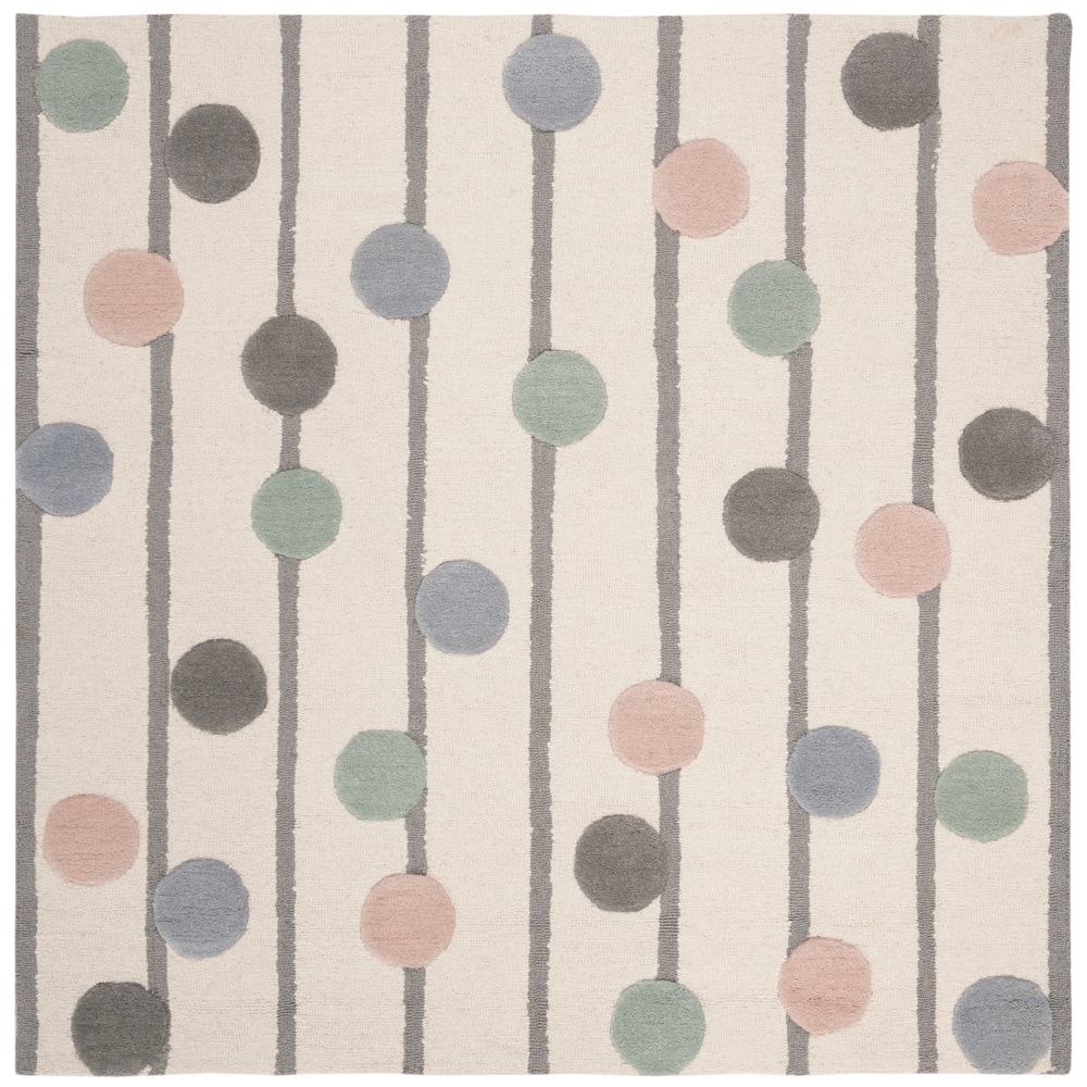 SAFAVIEH Handmade Kids Yasmeen Dotted Stripe Wool Rug