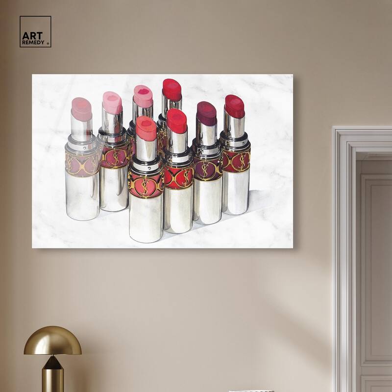 Doll Memories - Lipsticks 22 Acrylic by Art Remedy, Ready to Hang