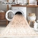preview thumbnail 13 of 65, Washable Vintage Floral Area Rug Non-Slip Thin Rug for Living Room, Bedroom, Kitchen and Bath Machine Washable Indoor Pet Rugs