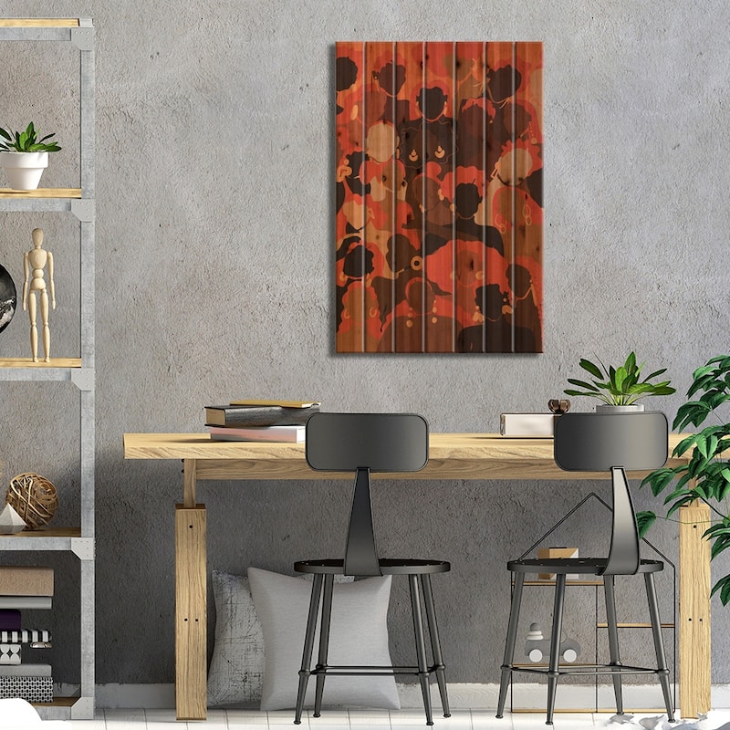 Fire Womxn Print On Wood by Reyna Noriega - Multi-Color