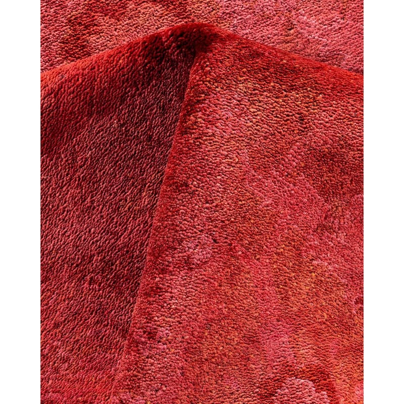 Overdyed, One-of-a-Kind Hand-Knotted Area Rug - Pink - 6' 1" x 9' 1"