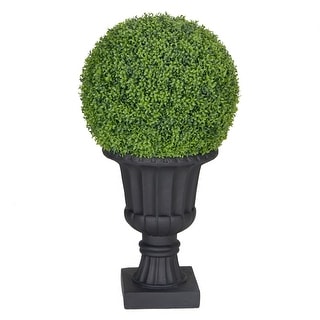 Puleo International 38" Single Ball Topiary Boxwood Artificial Tree