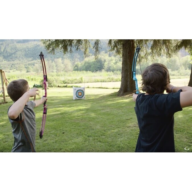 Genesis Archery Original Bow (LH, Purple) with 6 NASP Arrows