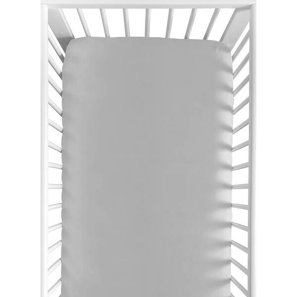 slide 2 of 6, Sweet Jojo Designs Grey Fitted Crib Sheet