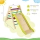 preview thumbnail 5 of 9, 2-in-1 Wooden Triangle Climber Set with Gradient Adjustable Slide - 34 x 18.8 x 28.9 inch (L x W x H)
