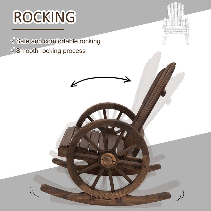 Outsunny Wooden Rocking Chair