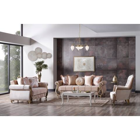 Gori 3 Piece Living Room Set 1 Sofa, 1 Loveseat And 1 Chair